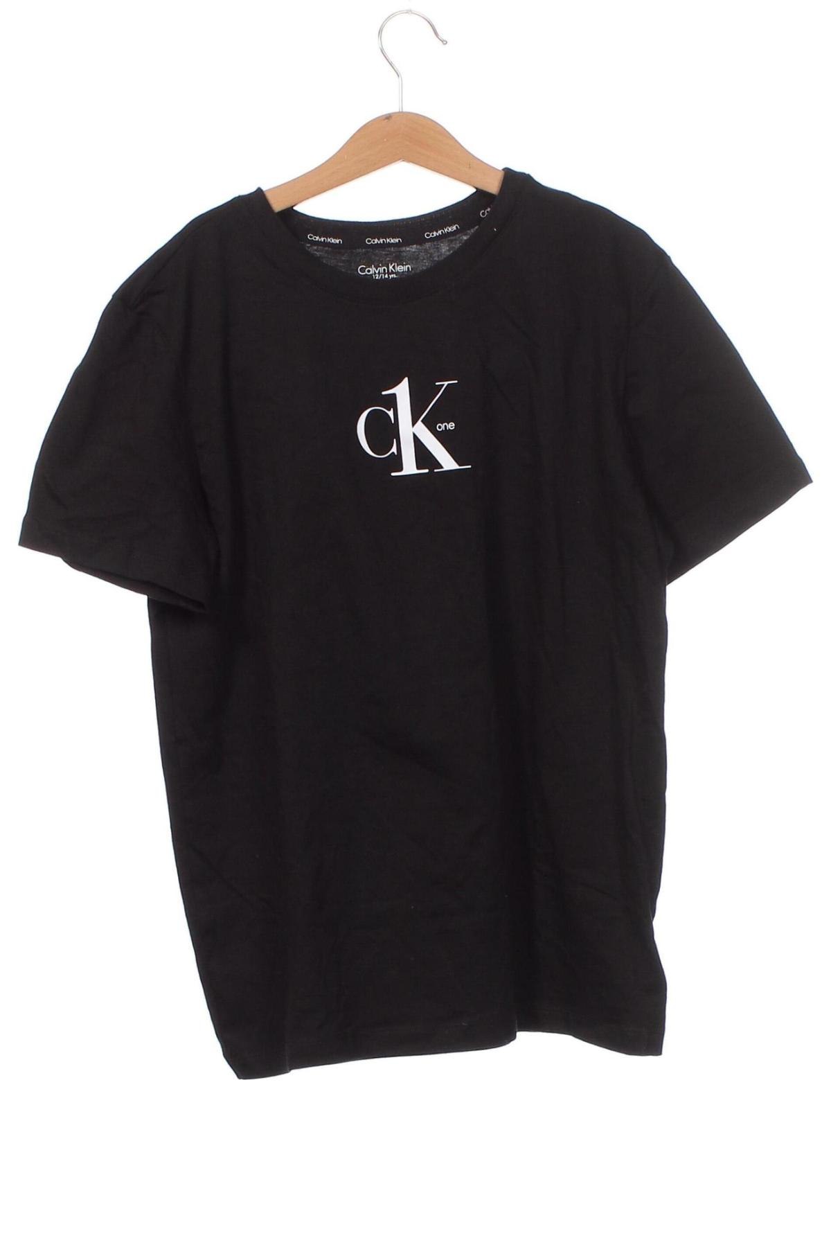 Kinder T-Shirt Calvin Klein, Größe 12-13y/ 158-164 cm, Farbe Schwarz, Preis 30,41 €