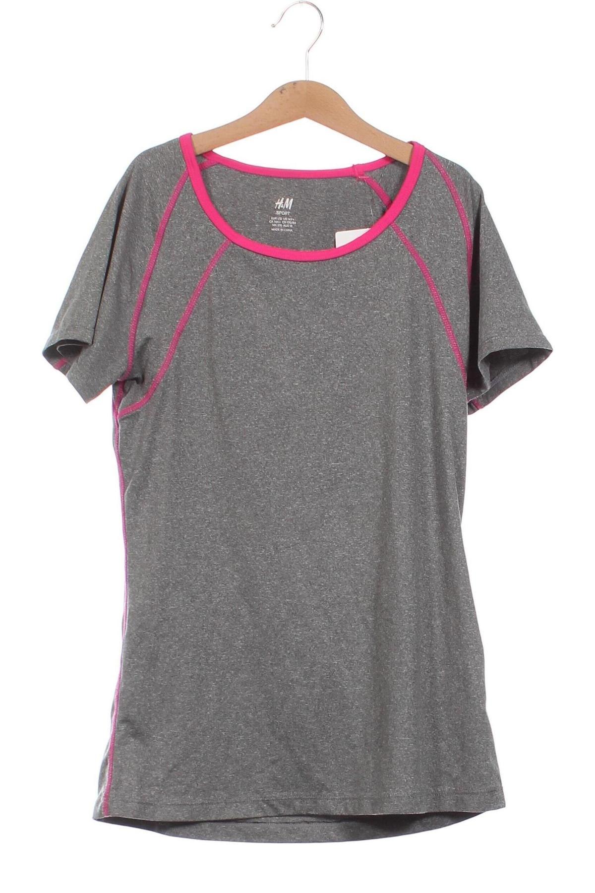 Kinder T-Shirt H&M Sport, Größe 14-15y/ 168-170 cm, Farbe Grau, Preis 2,89 €