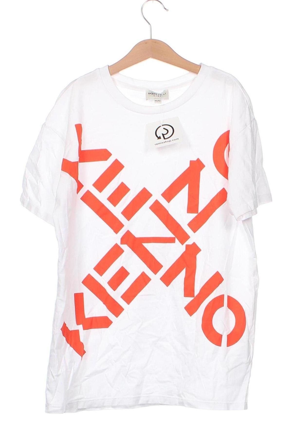 Kinder T-Shirt Kenzo, Größe 11-12y/ 152-158 cm, Farbe Weiß, Preis 62,89 €