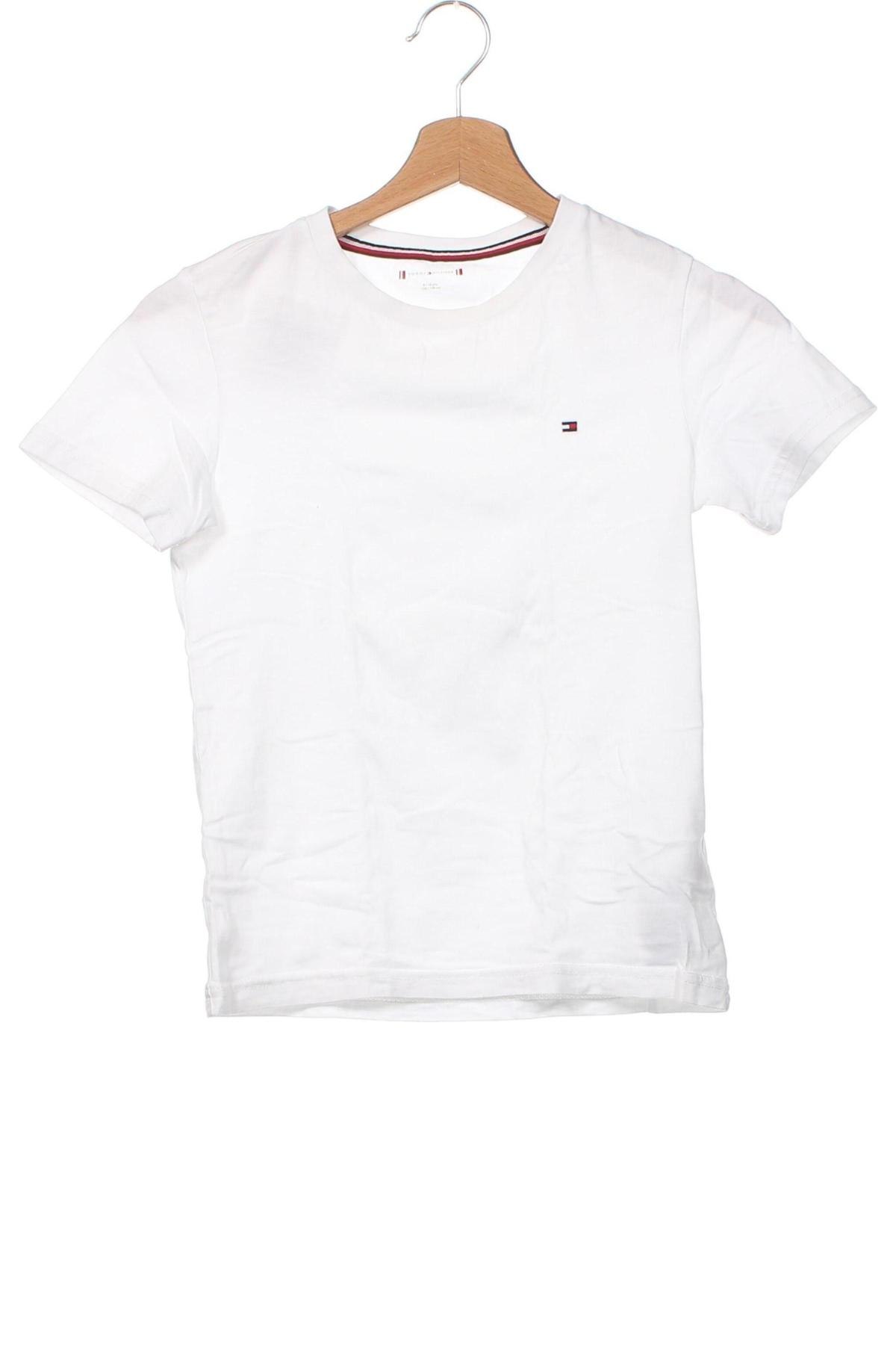 Kinder T-Shirt Tommy Hilfiger, Größe 7-8y/ 128-134 cm, Farbe Weiß, Preis 25,05 €