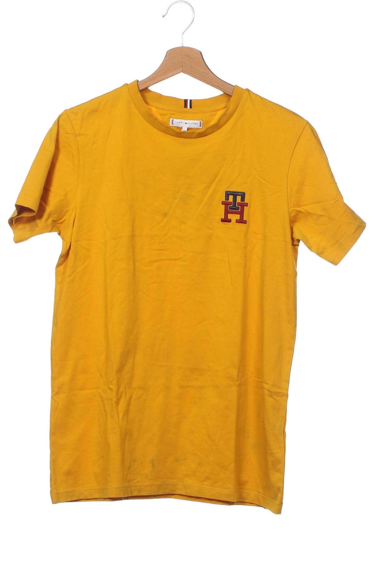 Dziecięcy T-shirt Tommy Hilfiger, Rozmiar 15-18y/ 170-176 cm, Kolor Żółty, Cena 153,53 zł