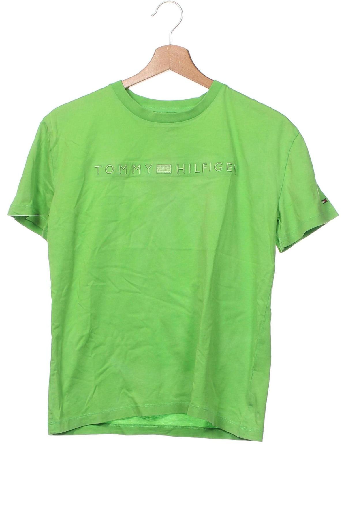 Dziecięcy T-shirt Tommy Hilfiger, Rozmiar 11-12y/ 152-158 cm, Kolor Zielony, Cena 153,53 zł