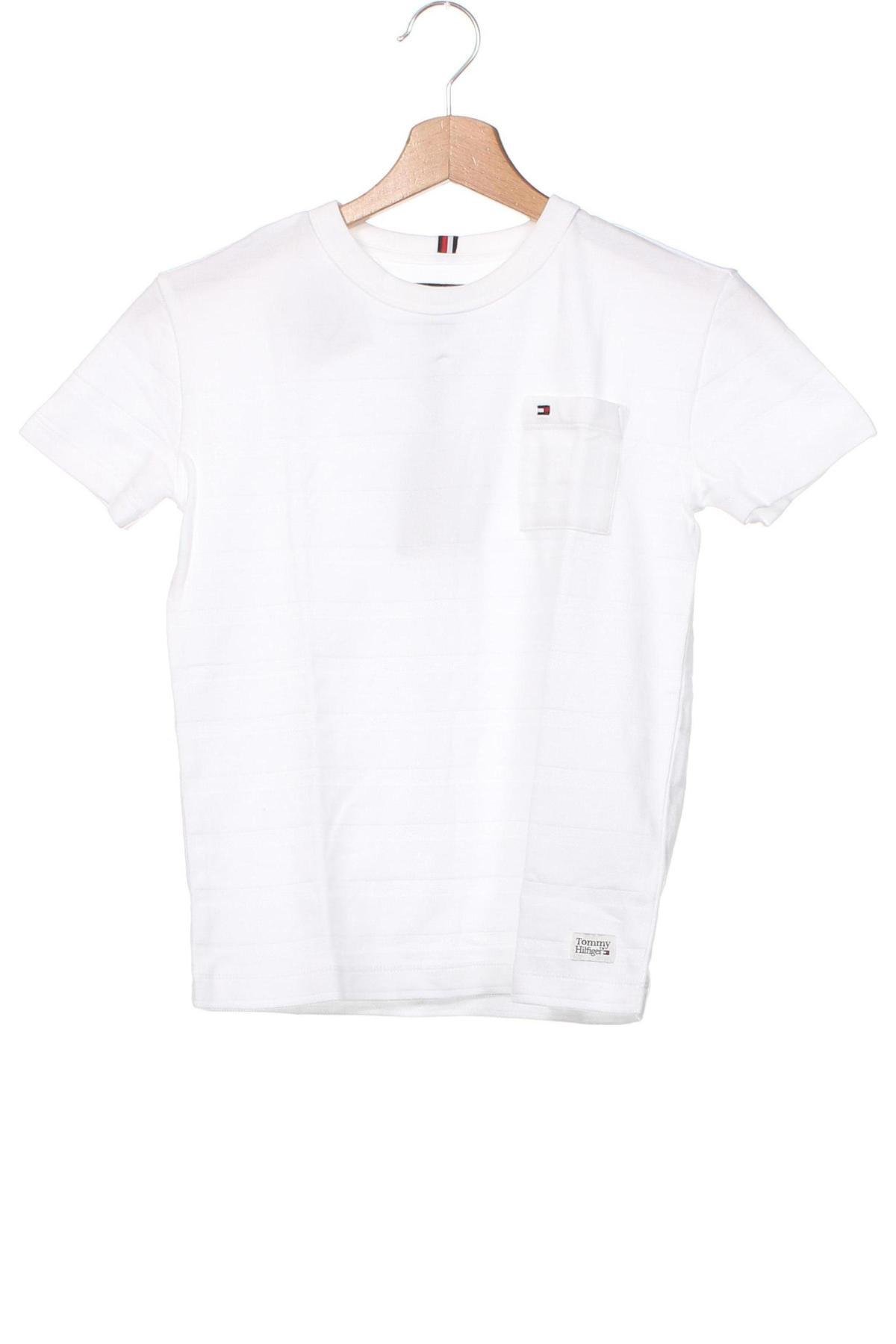 Kinder T-Shirt Tommy Hilfiger, Größe 7-8y/ 128-134 cm, Farbe Weiß, Preis 23,71 €