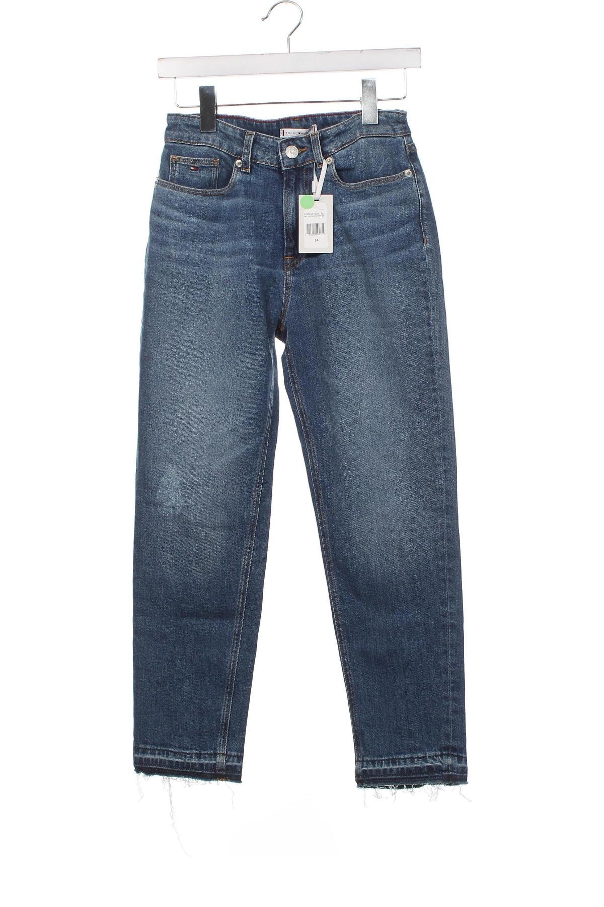 Dziecięce jeansy Tommy Hilfiger, Rozmiar 12-13y/ 158-164 cm, Kolor Niebieski, Cena 377,43 zł