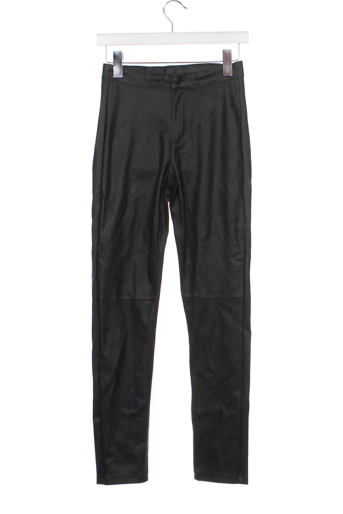Pantaloni din piele, de copii KappAhl, Mărime 11-12y/ 152-158 cm, Culoare Negru, Preț 18,16 Lei