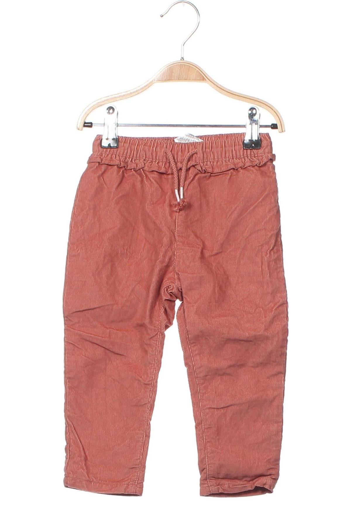 Pantaloni pentru copii H&M, Mărime 9-12m/ 74-80 cm, Culoare Maro, Preț 18,37 Lei