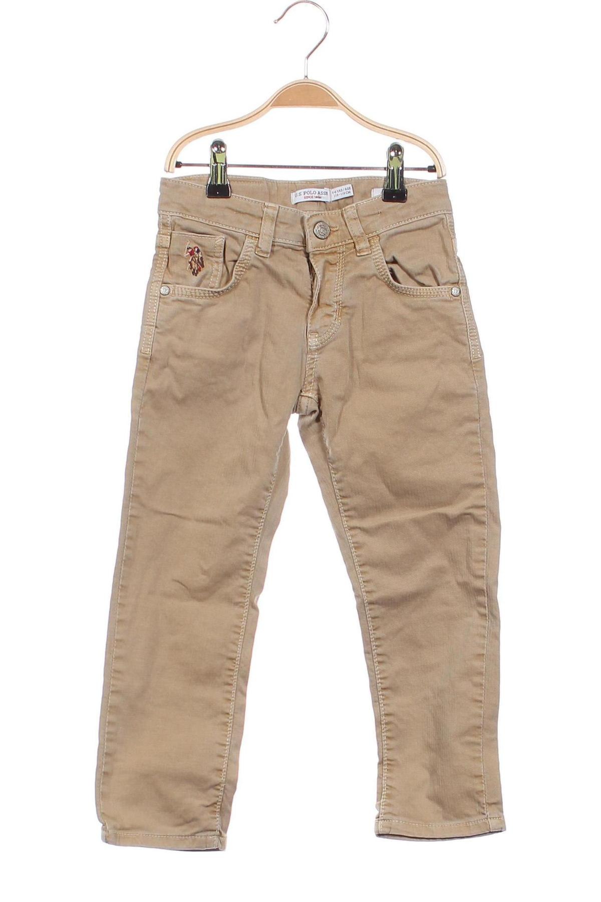 Παιδικό παντελόνι U.S. Polo Assn., Μέγεθος 4-5y/ 110-116 εκ., Χρώμα  Μπέζ, Τιμή 38,83 €