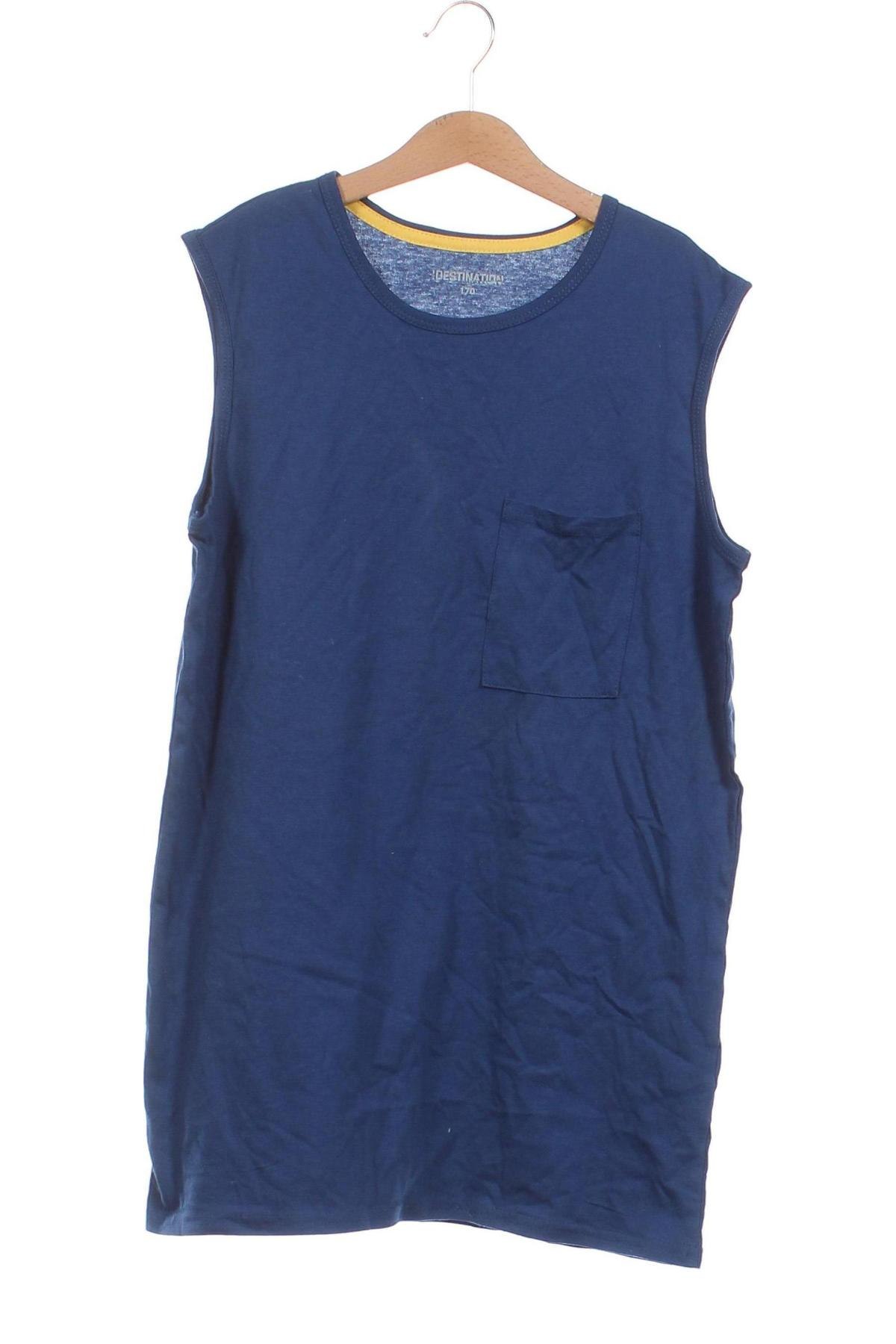 Μπλουζάκι αμάνικο παιδικό Pepco, Μέγεθος 14-15y/ 168-170 εκ., Χρώμα Μπλέ, Τιμή 3,48 €