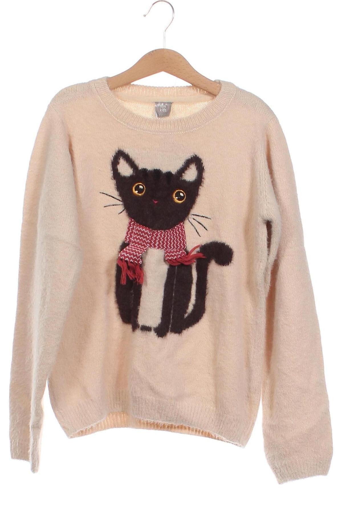 Детски пуловер, Размер 8-9y/ 134-140 см, Цвят Бежов, Цена 25,22 лв.