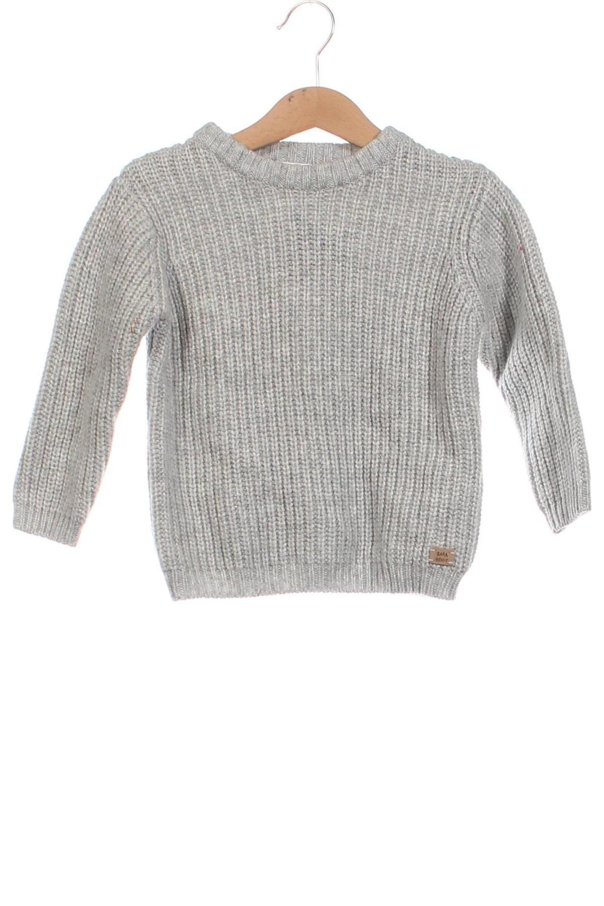 Детски пуловер Zara, Размер 18-24m/ 86-98 см, Цвят Сив, Цена 22,85 лв.