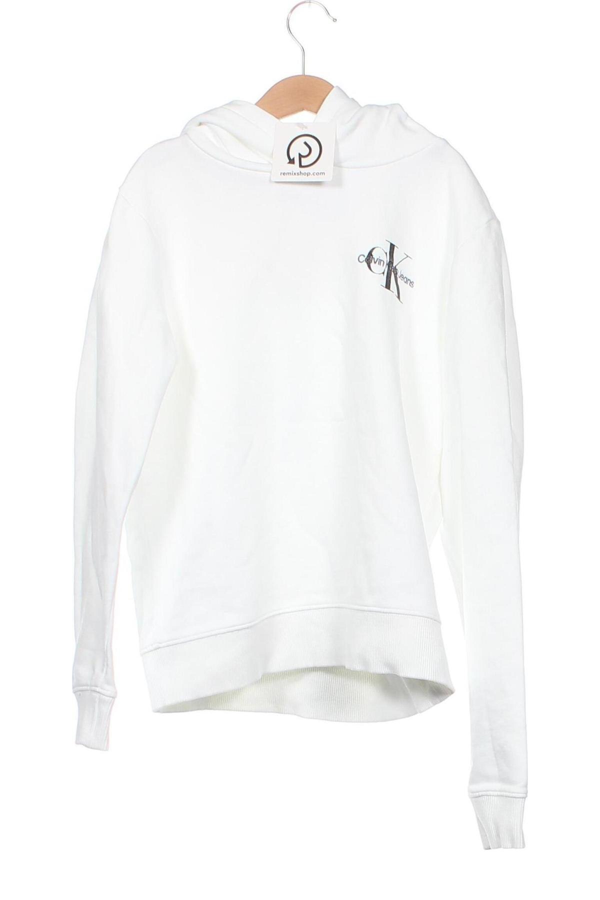 Kinder Sweatshirts Calvin Klein Jeans, Größe 11-12y/ 152-158 cm, Farbe Weiß, Preis 58,56 €