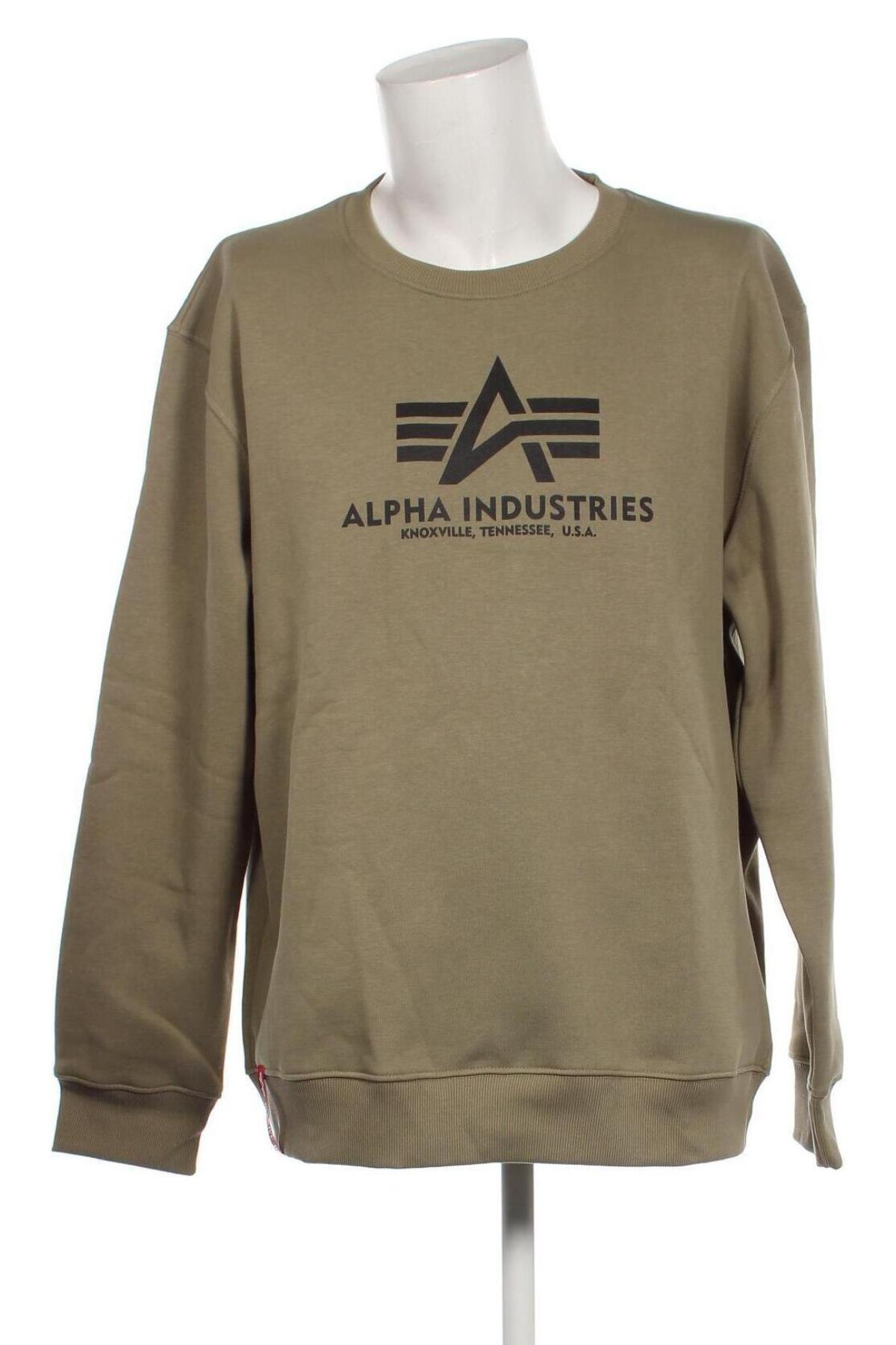 Ανδρική μπλούζα Alpha Industries, Μέγεθος 4XL, Χρώμα Πράσινο, Τιμή 51,00 €