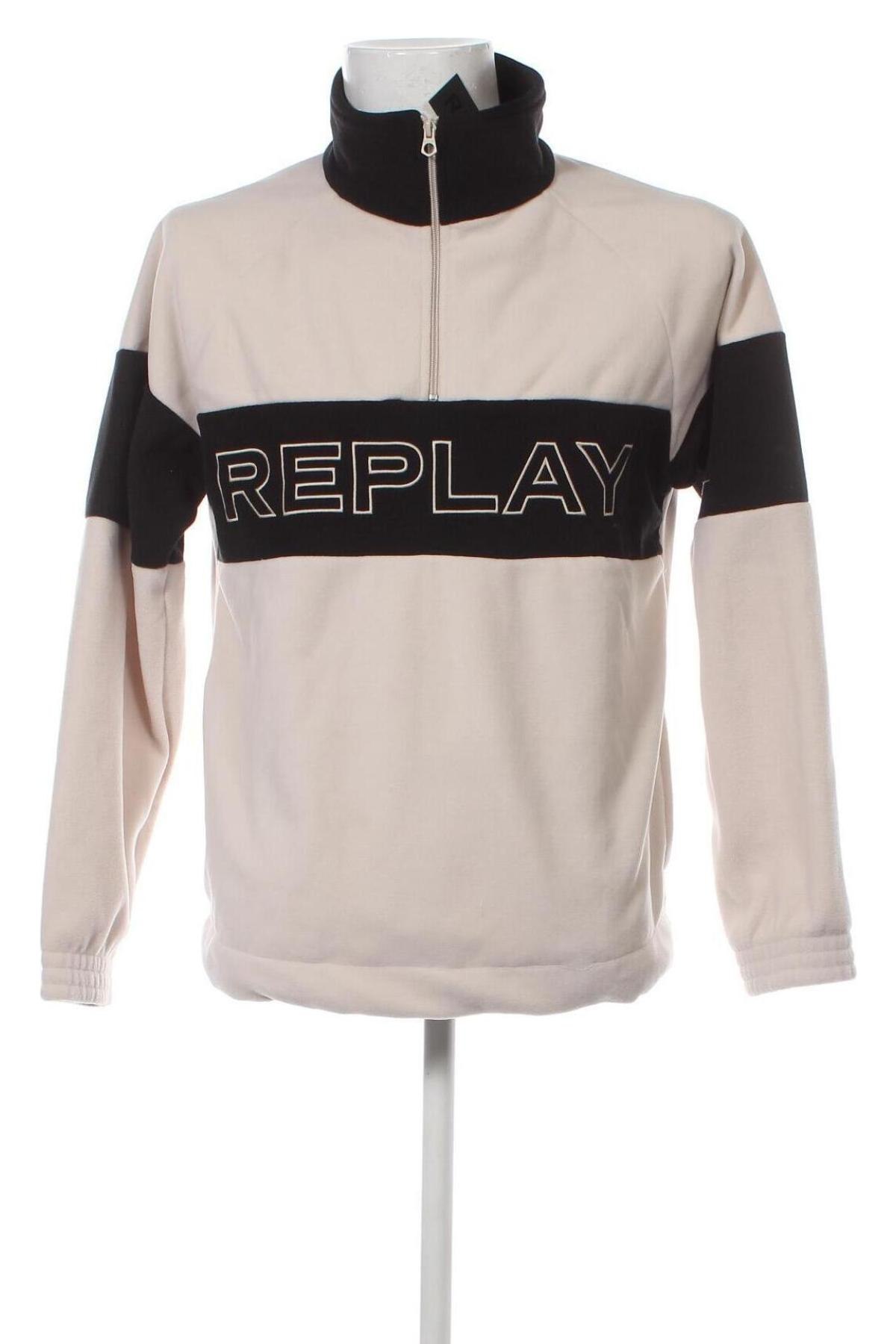 Herren Fleece Shirt Replay, Größe M, Farbe Beige, Preis € 63,09