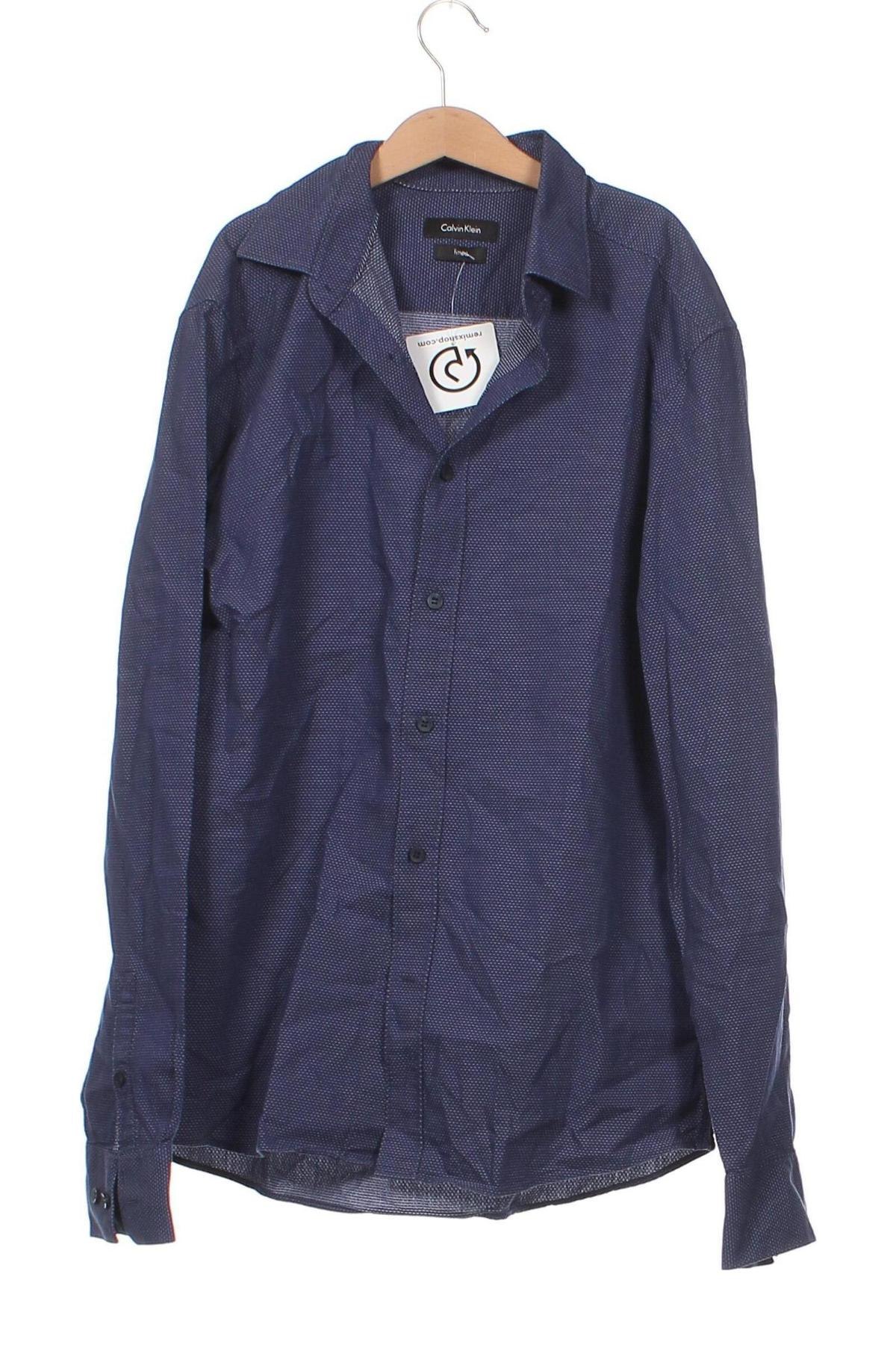 Ανδρικό πουκάμισο Calvin Klein, Μέγεθος S, Χρώμα Μπλέ, Τιμή 14,63 €