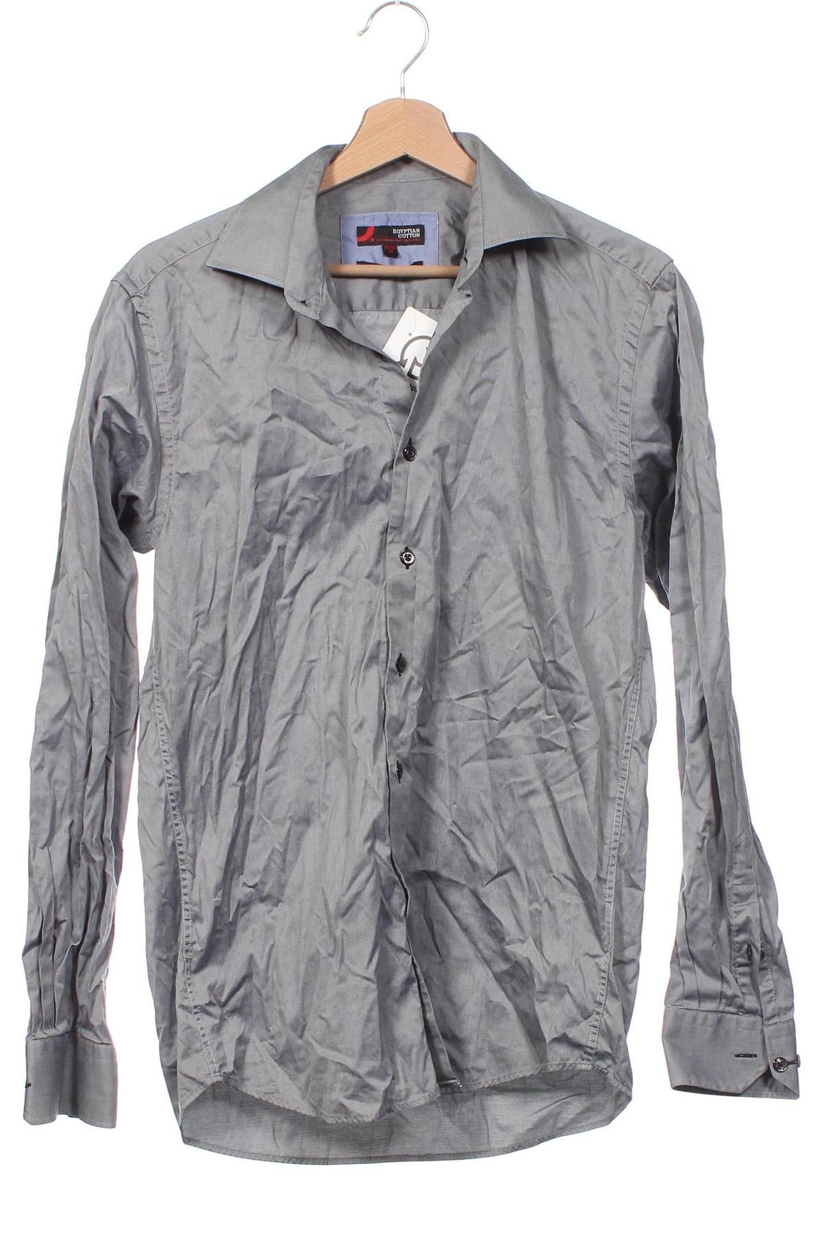 Ανδρικό πουκάμισο Dressmann, Μέγεθος M, Χρώμα Γκρί, Τιμή 3,91 €