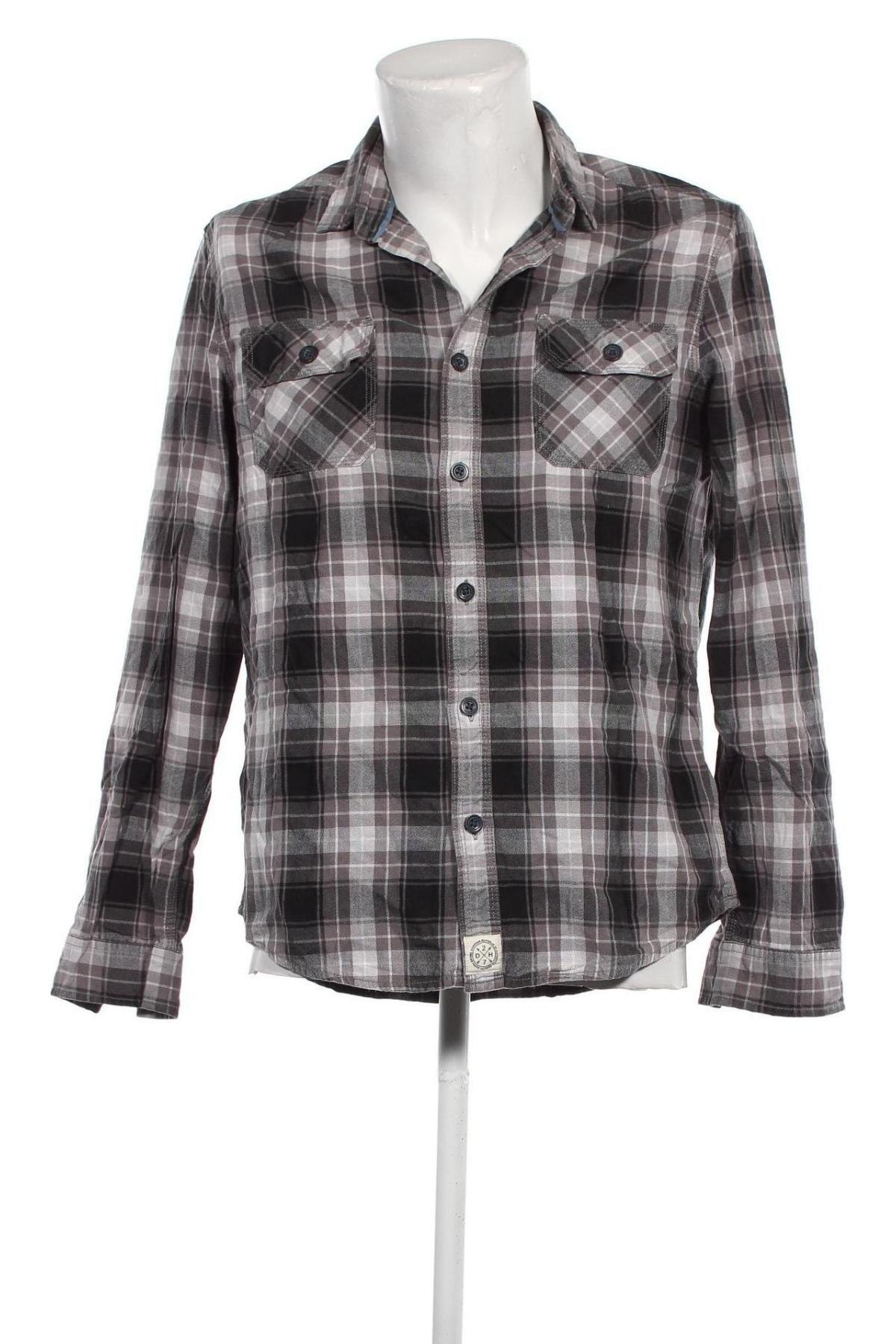 Ανδρικό πουκάμισο Hampton Republic, Μέγεθος L, Χρώμα Γκρί, Τιμή 3,86 €