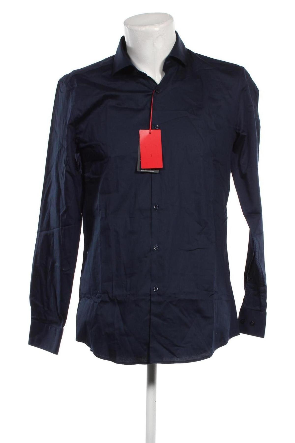 Ανδρικό πουκάμισο Hugo Boss, Μέγεθος L, Χρώμα Μπλέ, Τιμή 102,58 €