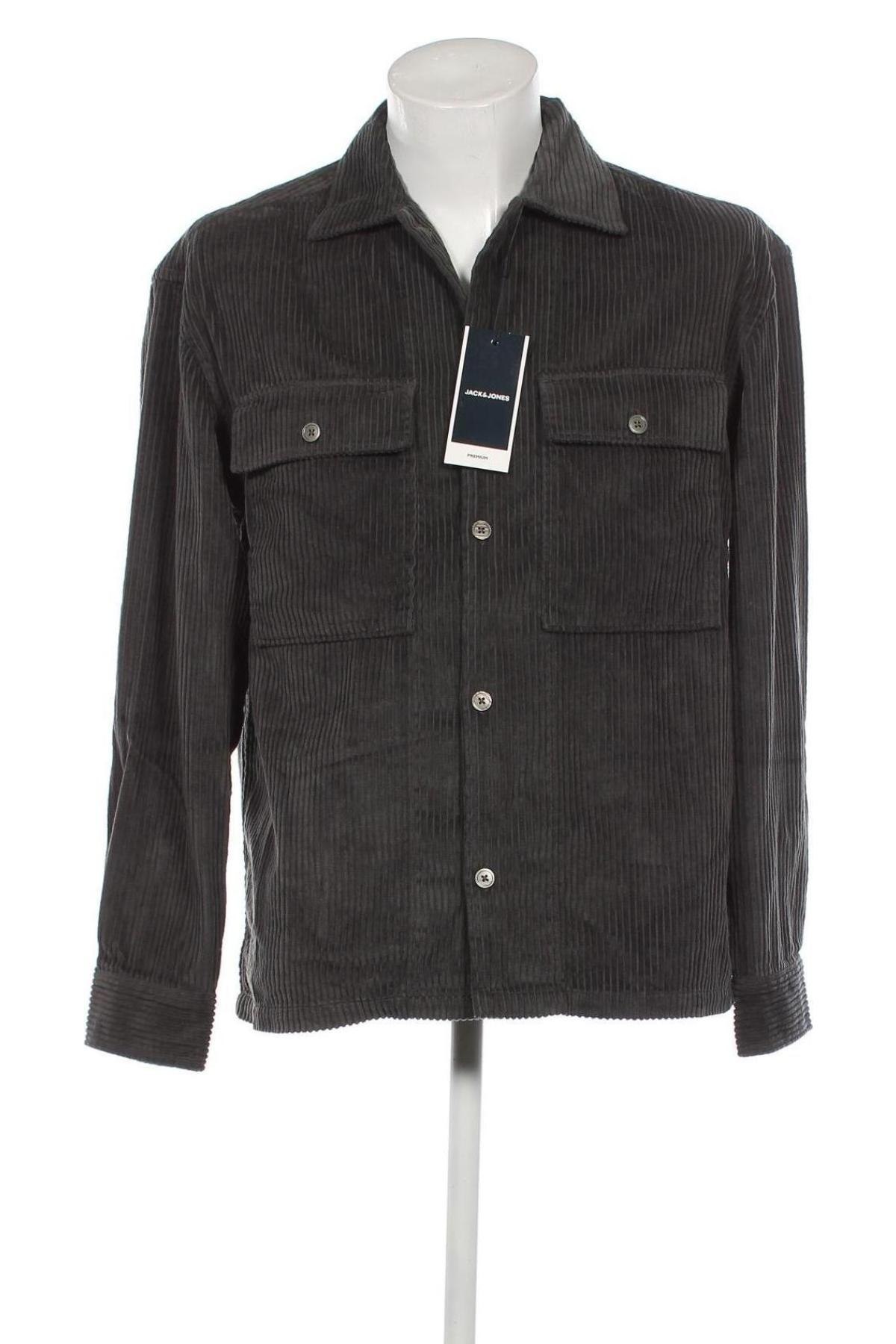 Herrenhemd Jack & Jones, Größe L, Farbe Grau, Preis 11,57 €