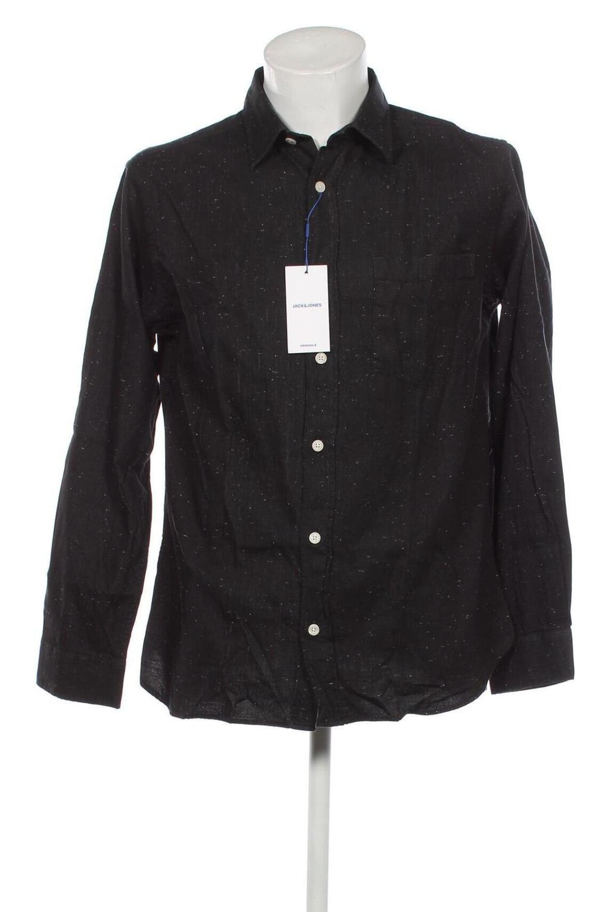Herrenhemd Jack & Jones, Größe L, Farbe Schwarz, Preis 15,77 €