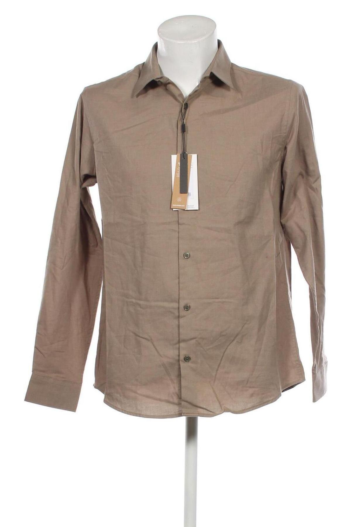 Мъжка риза Jack & Jones PREMIUM, Размер L, Цвят Бежов, Цена 68,00 лв.