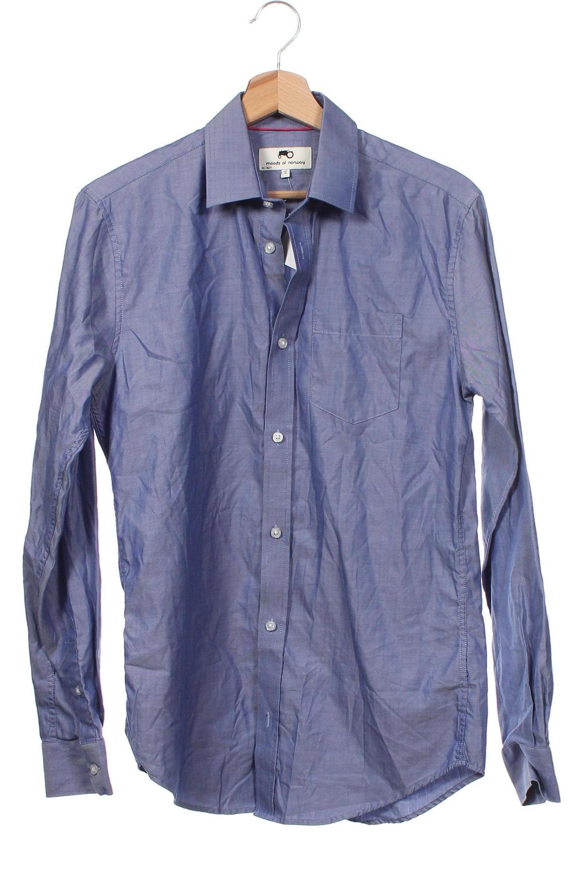Ανδρικό πουκάμισο Moods Of Norway, Μέγεθος S, Χρώμα Μπλέ, Τιμή 15,37 €