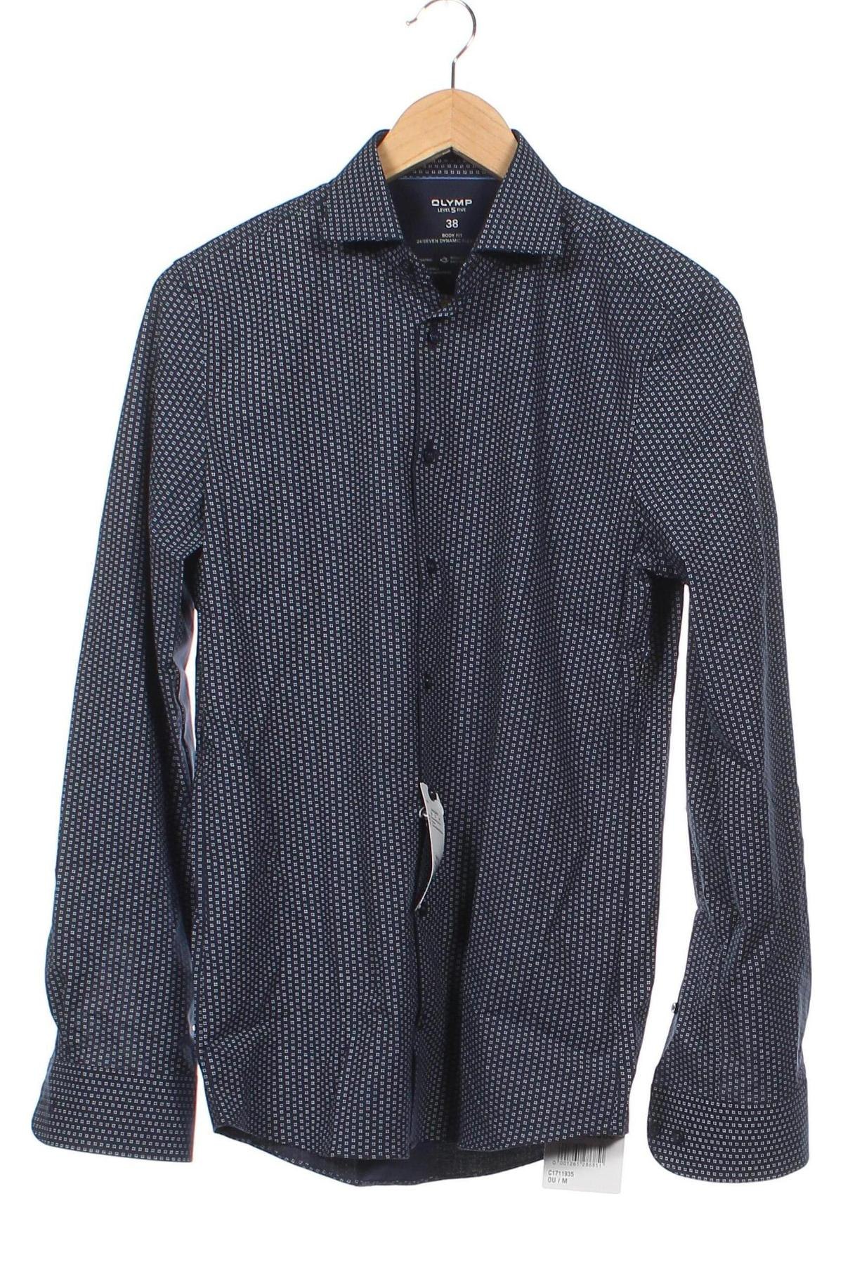 Ανδρικό πουκάμισο Olymp, Μέγεθος S, Χρώμα Μπλέ, Τιμή 16,89 €