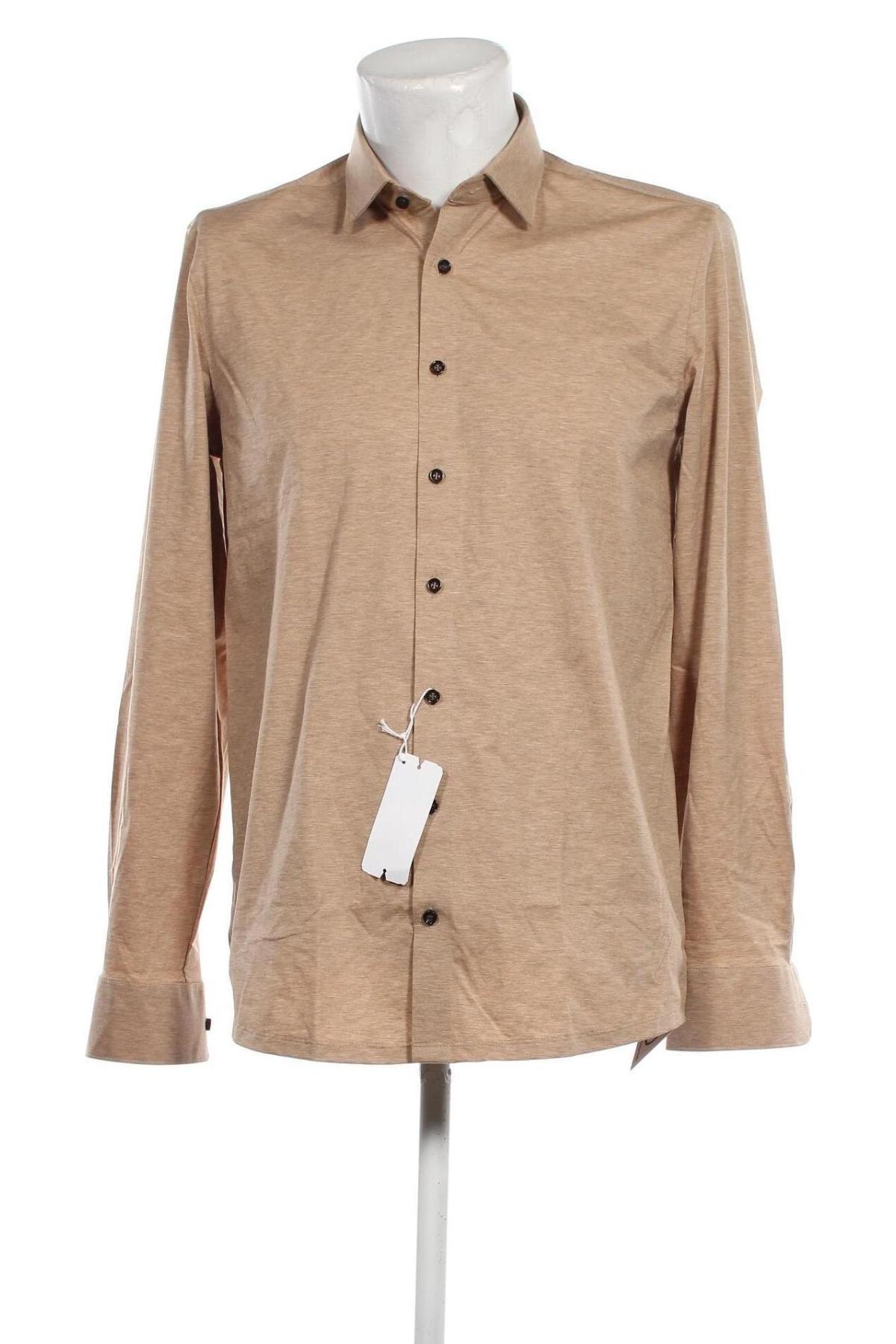 Ανδρικό πουκάμισο Olymp, Μέγεθος L, Χρώμα Καφέ, Τιμή 30,76 €