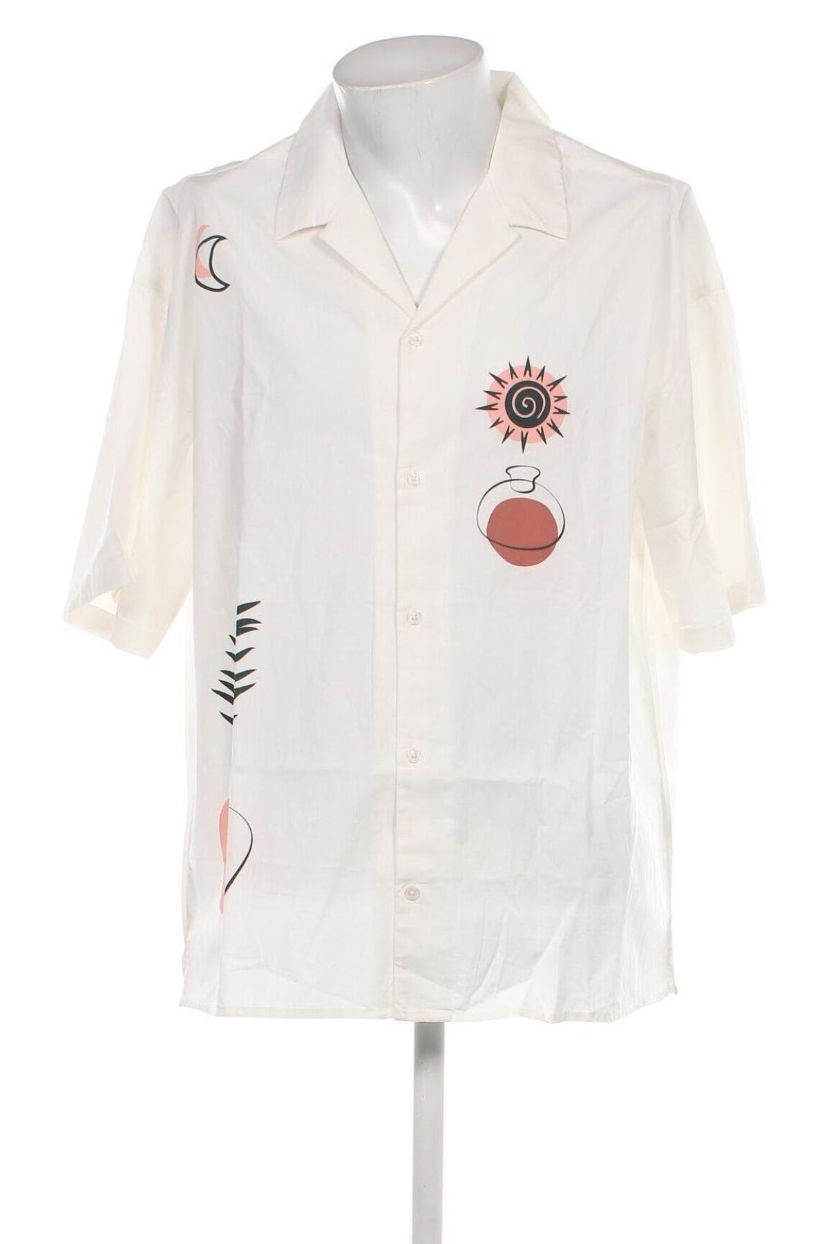 Ανδρικό πουκάμισο Originals By Jack & Jones, Μέγεθος XL, Χρώμα Λευκό, Τιμή 22,78 €