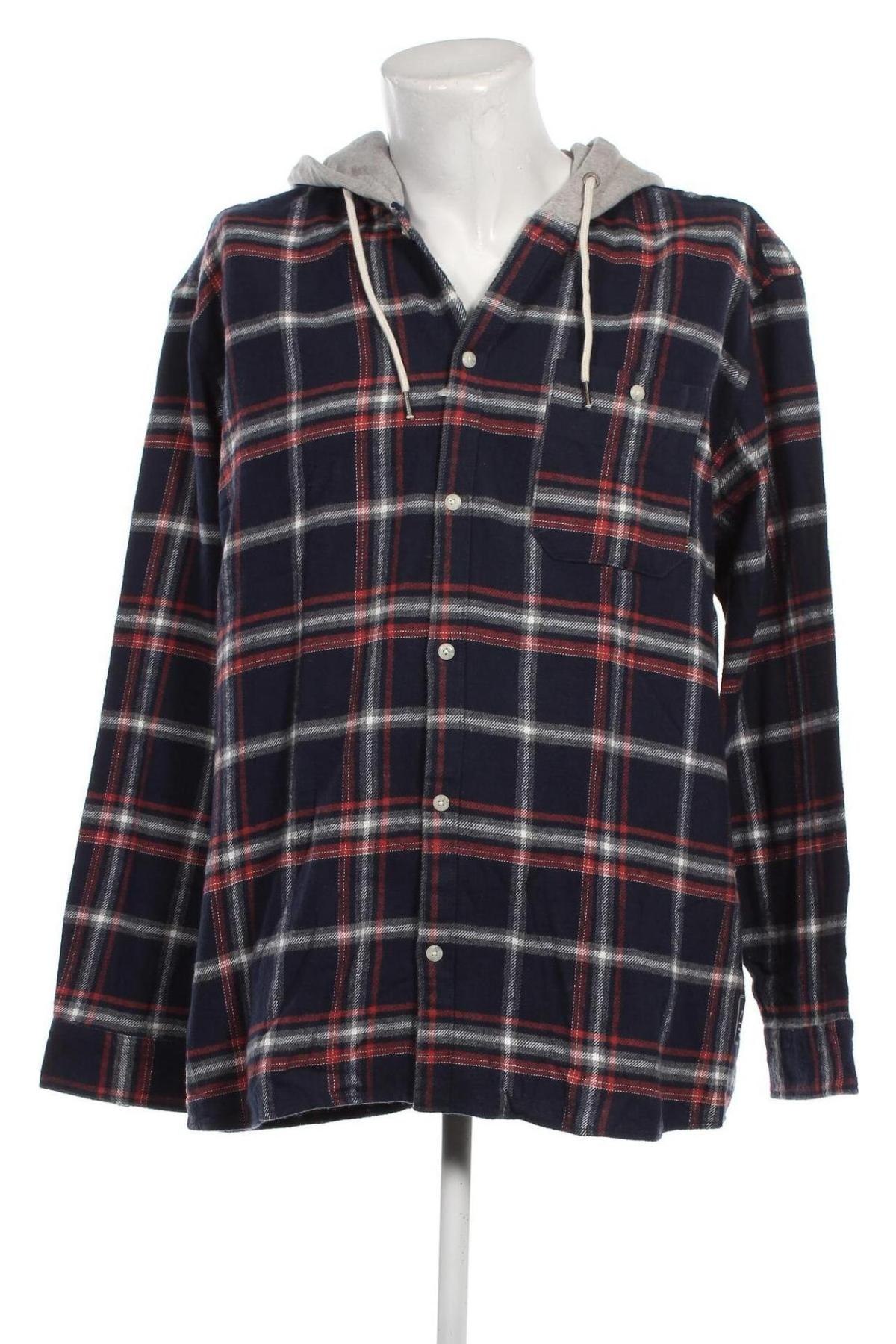 Ανδρικό πουκάμισο Originals By Jack & Jones, Μέγεθος 4XL, Χρώμα Μπλέ, Τιμή 31,90 €
