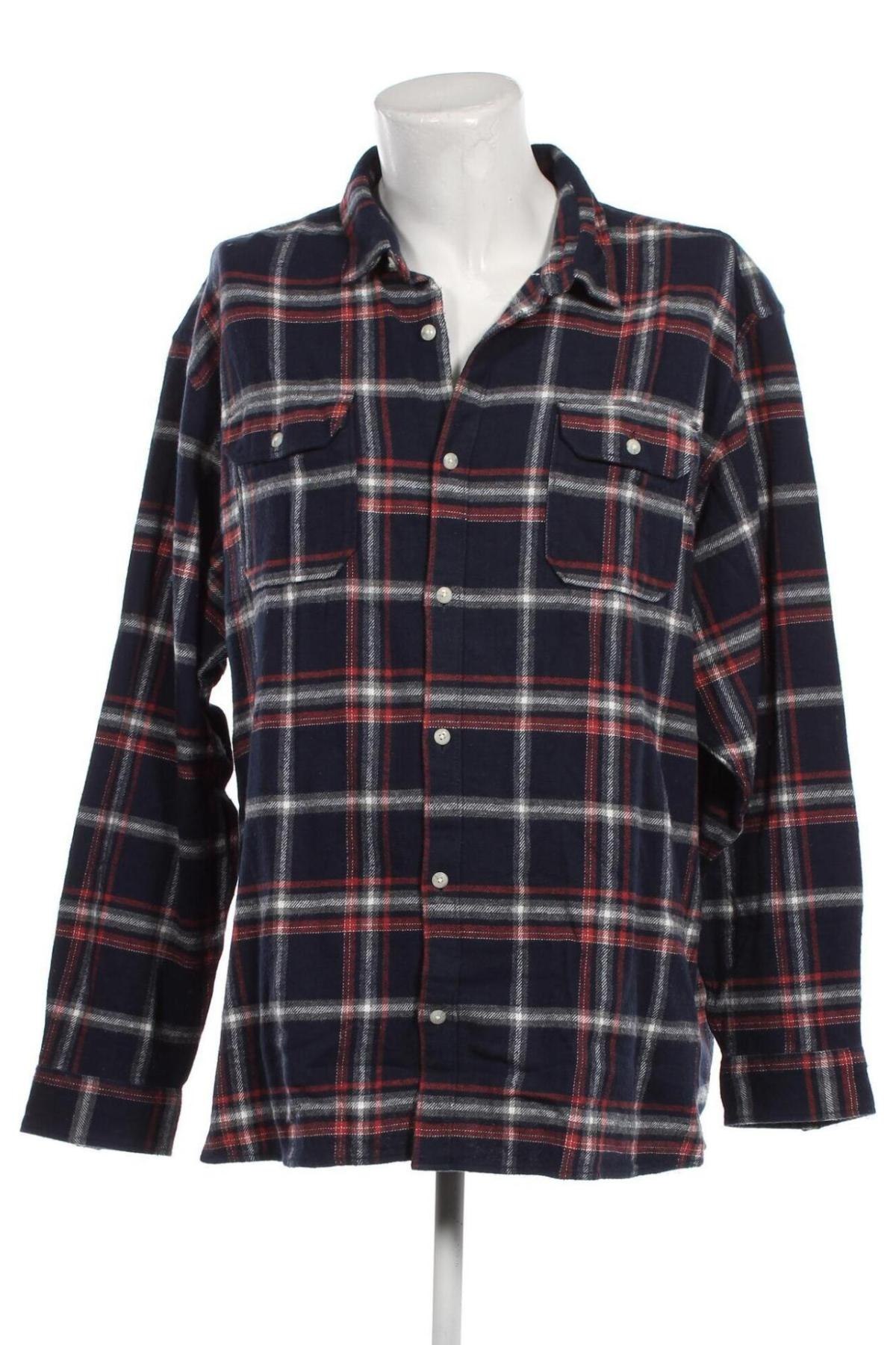 Ανδρικό πουκάμισο Originals By Jack & Jones, Μέγεθος 4XL, Χρώμα Μπλέ, Τιμή 30,84 €