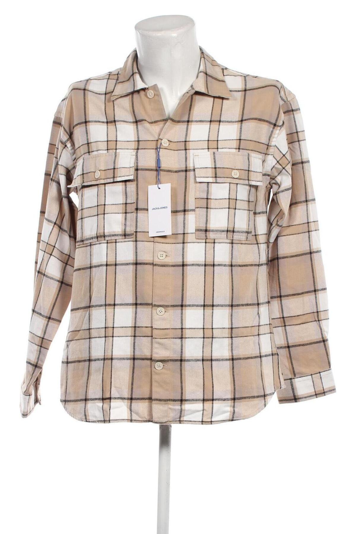 Мъжка риза Originals By Jack & Jones, Размер L, Цвят Бежов, Цена 68,00 лв.
