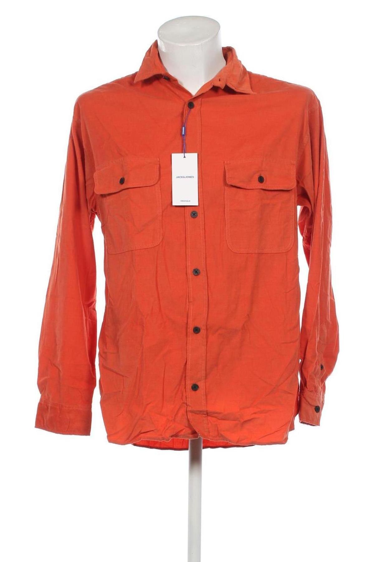 Pánská košile  Originals By Jack & Jones, Velikost L, Barva Oranžová, Cena  986,00 Kč