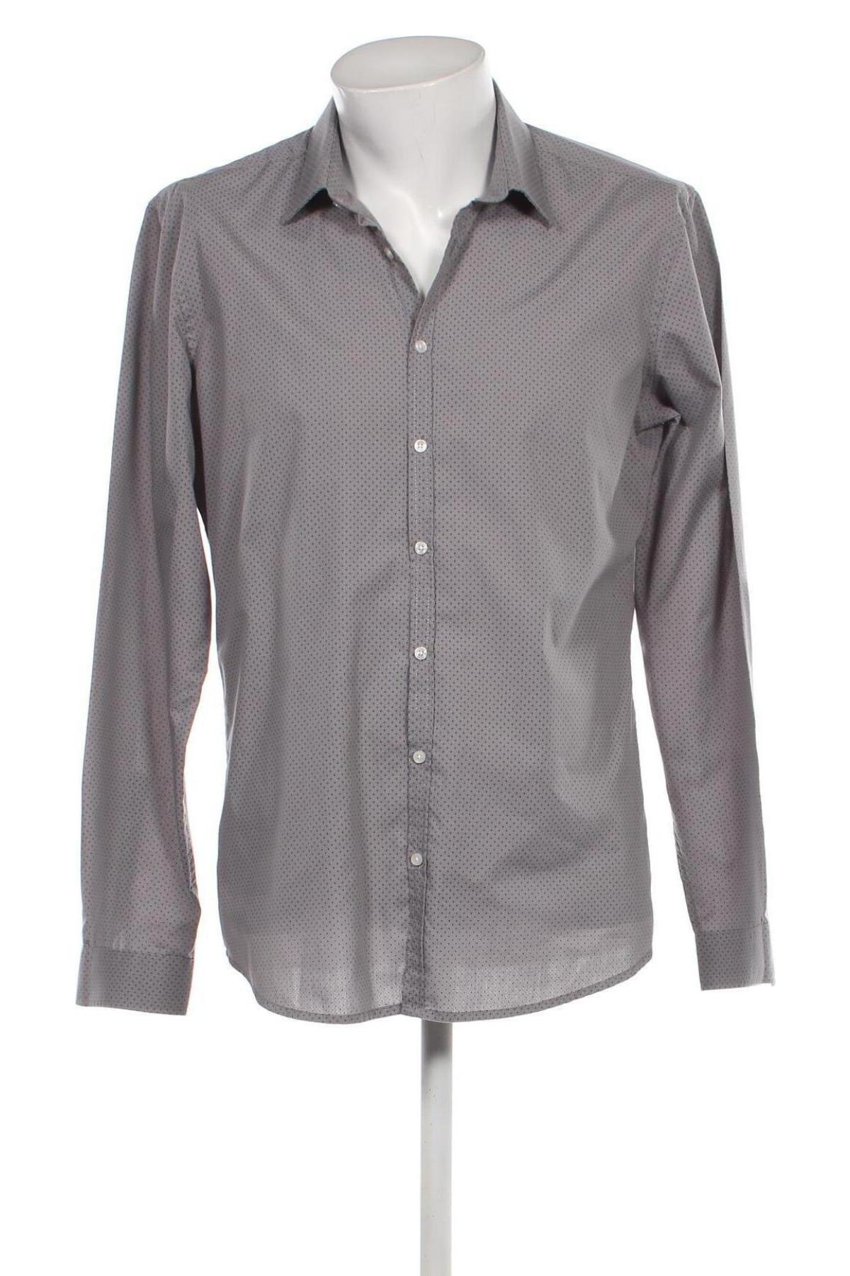 Herrenhemd Piazza Italia, Größe XL, Farbe Grau, Preis 10,80 €