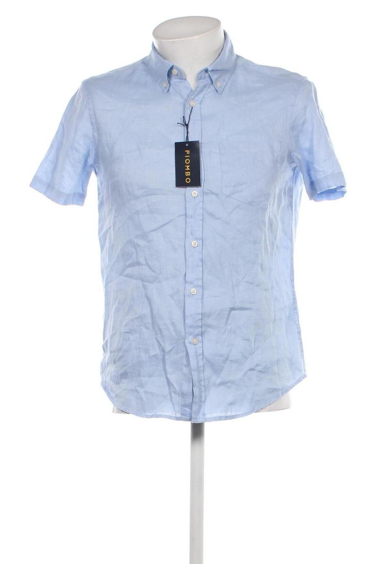 Мъжка риза Piombo, Размер S, Цвят Син, Цена 40,80 лв.