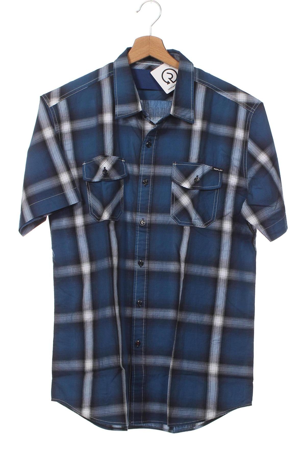 Herrenhemd Replay, Größe XL, Farbe Blau, Preis 24,54 €