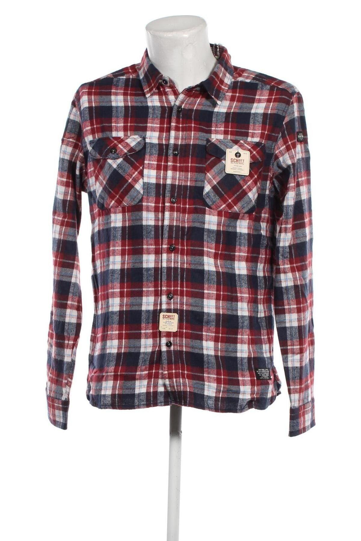 Ανδρικό πουκάμισο Schott, Μέγεθος XL, Χρώμα Πολύχρωμο, Τιμή 54,12 €
