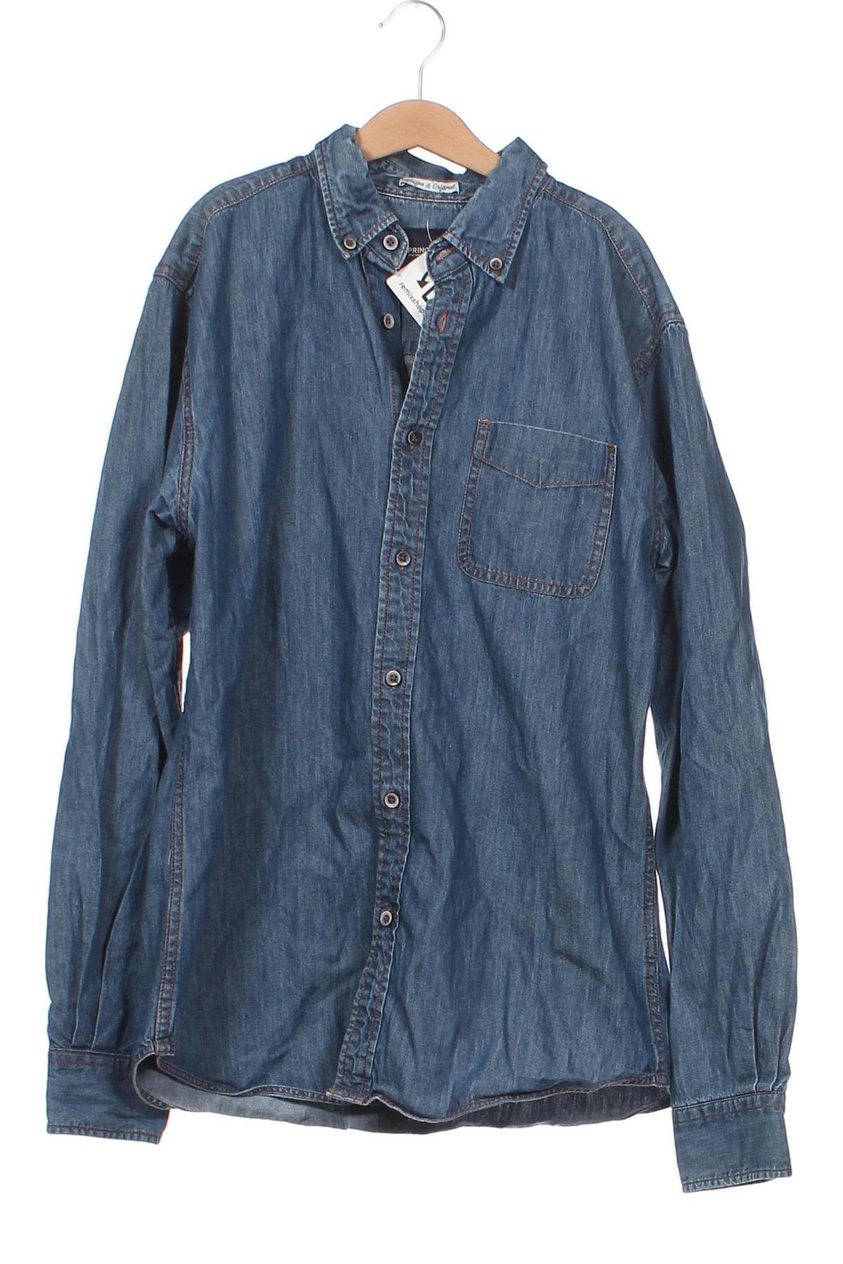 Ανδρικό πουκάμισο Springfield, Μέγεθος M, Χρώμα Μπλέ, Τιμή 4,46 €