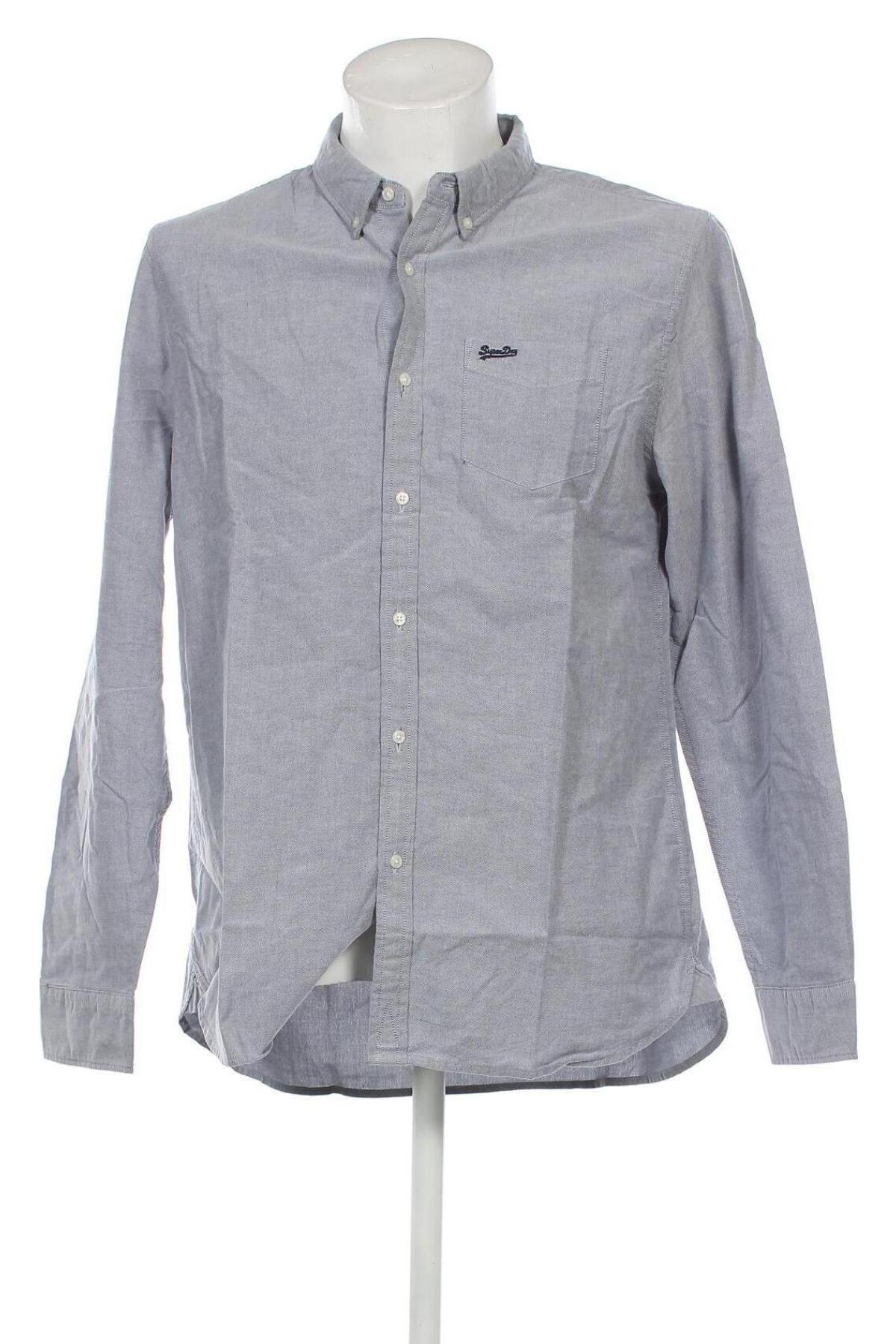 Ανδρικό πουκάμισο Superdry, Μέγεθος XXL, Χρώμα Μπλέ, Τιμή 33,74 €