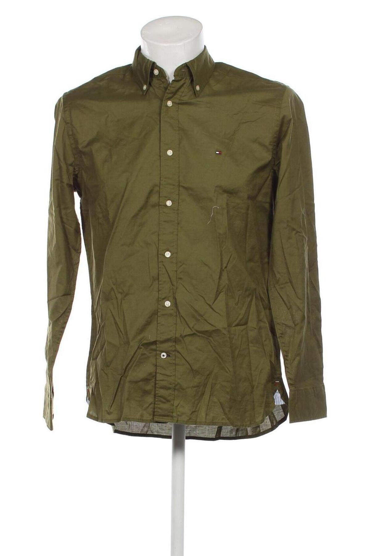 Мъжка риза Tommy Hilfiger, Размер M, Цвят Зелен, Цена 78,26 лв.