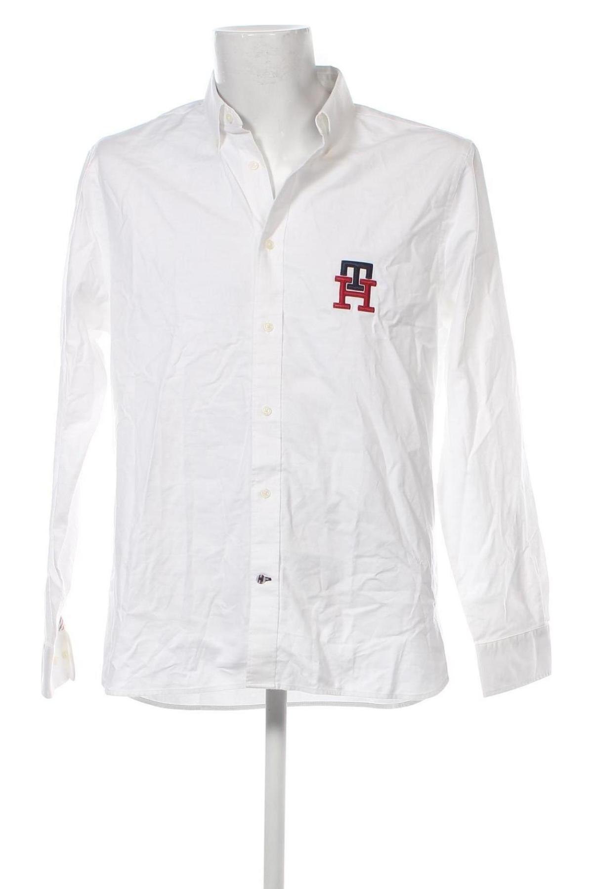 Męska koszula Tommy Hilfiger, Rozmiar XL, Kolor Biały, Cena 582,14 zł