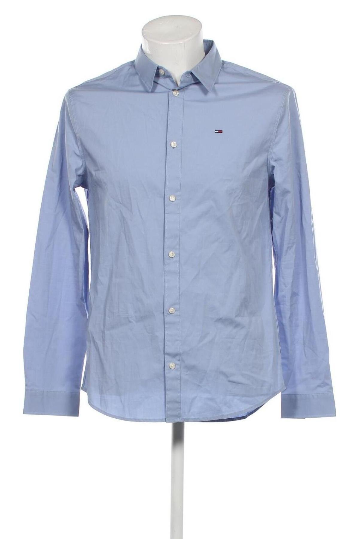Ανδρικό πουκάμισο Tommy Jeans, Μέγεθος L, Χρώμα Μπλέ, Τιμή 39,40 €