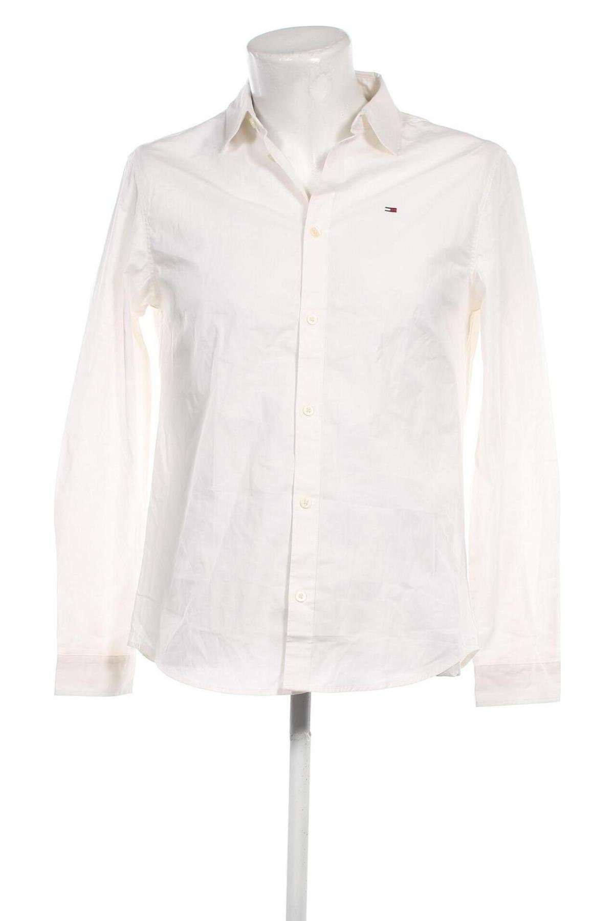 Ανδρικό πουκάμισο Tommy Jeans, Μέγεθος M, Χρώμα Εκρού, Τιμή 41,75 €