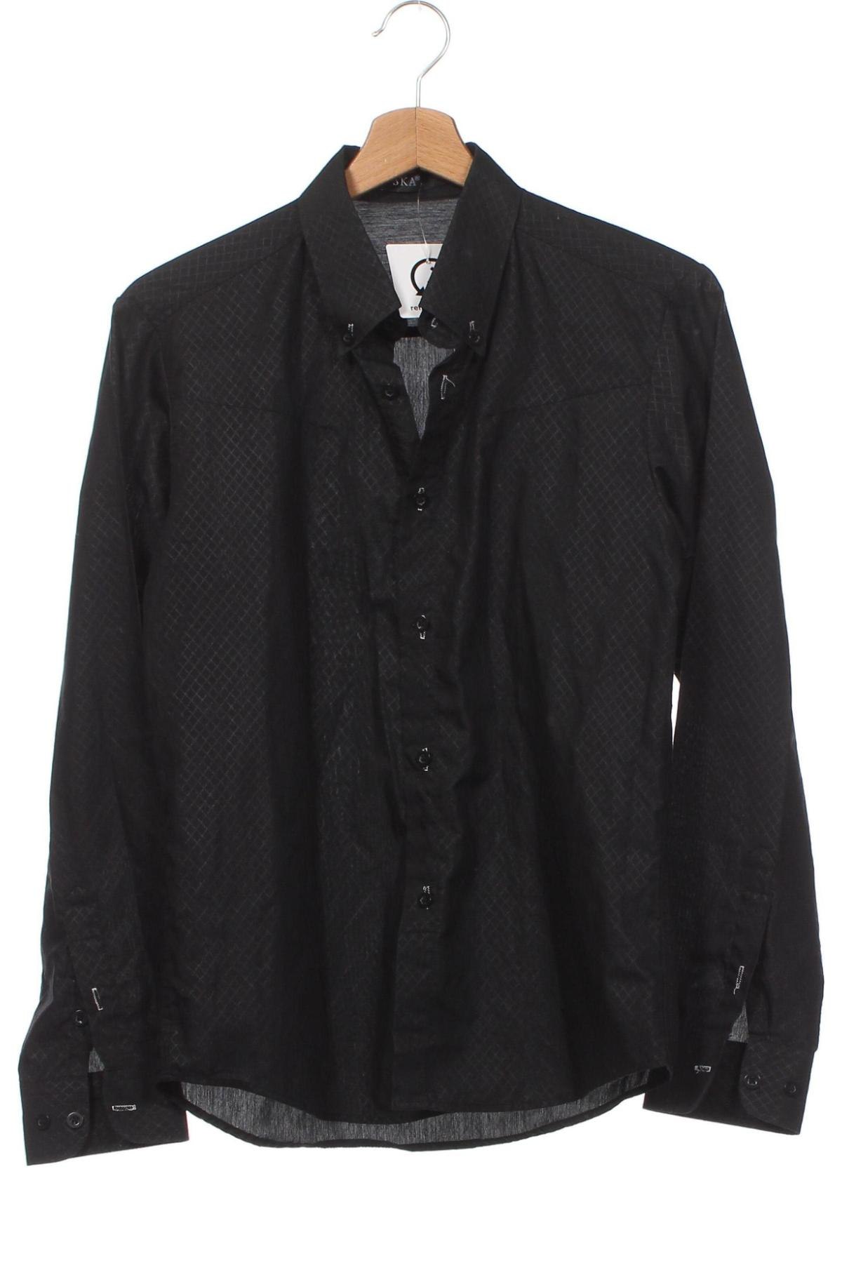Ανδρικό πουκάμισο Vska, Μέγεθος XS, Χρώμα Μαύρο, Τιμή 15,00 €