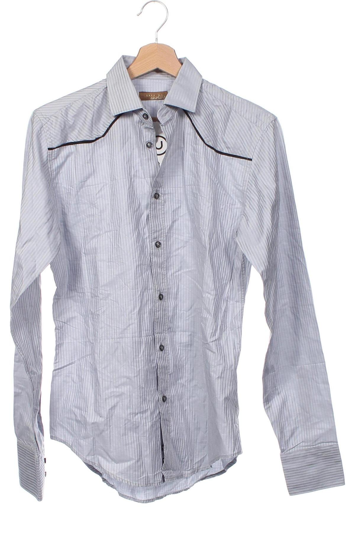 Мъжка риза Zara Man, Размер S, Цвят Сив, Цена 5,04 лв.