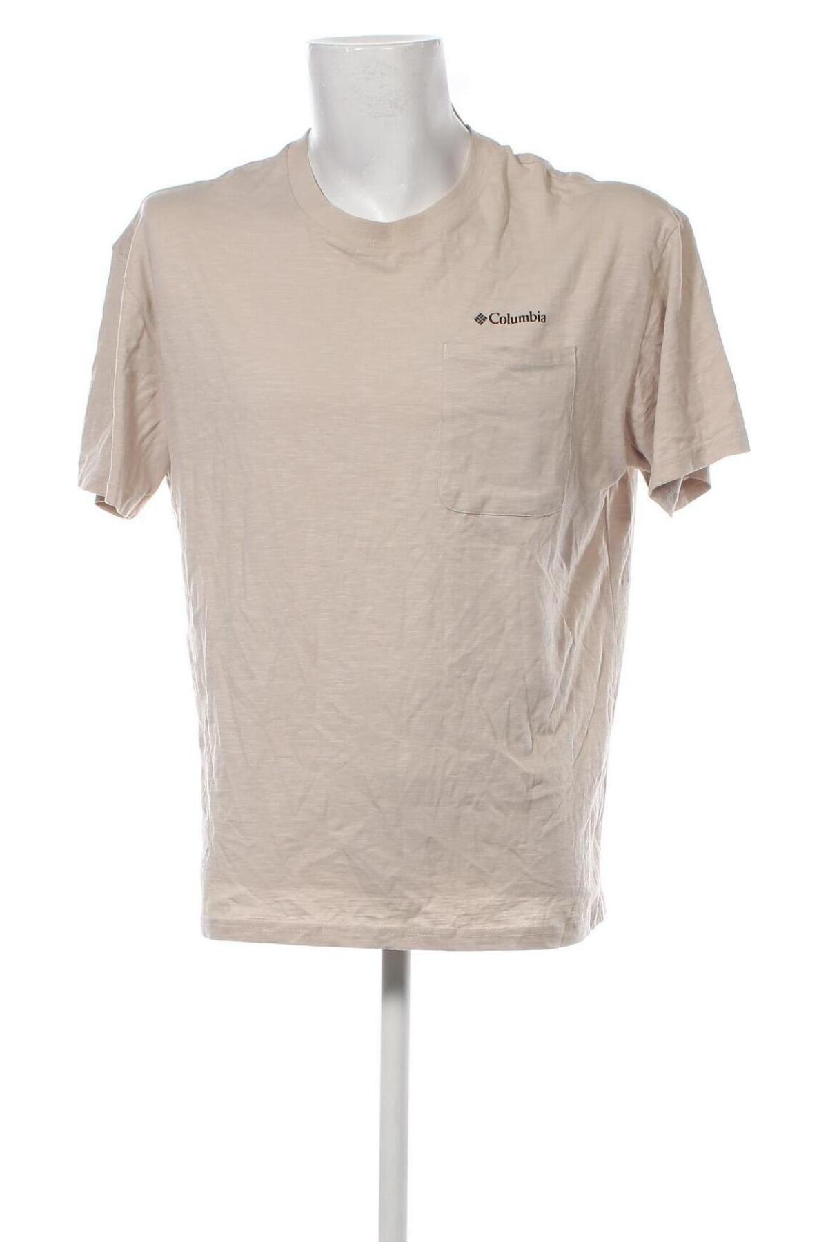 Herren T-Shirt Columbia, Größe M, Farbe Beige, Preis € 26,80
