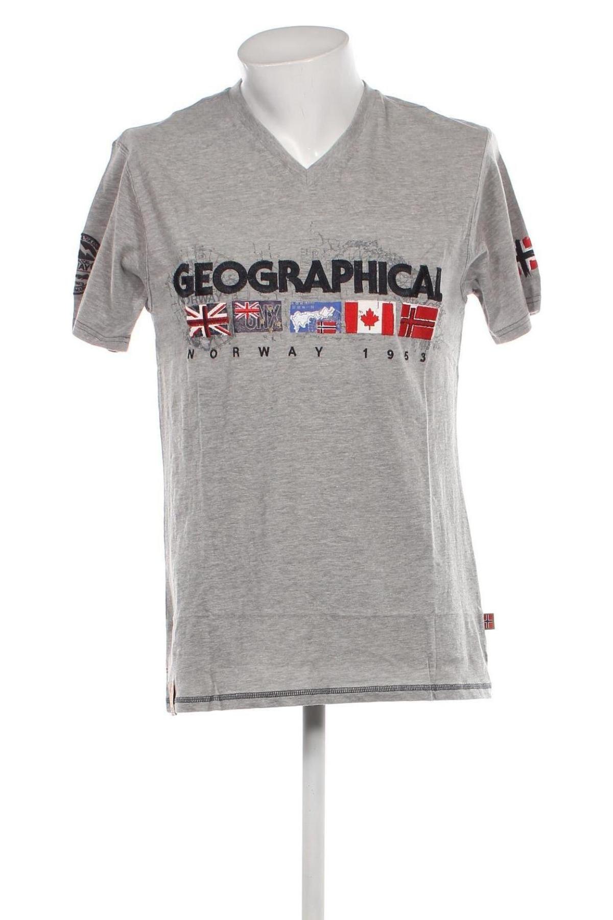 Мъжка тениска Geographical Norway, Размер L, Цвят Сив, Цена 68,00 лв.