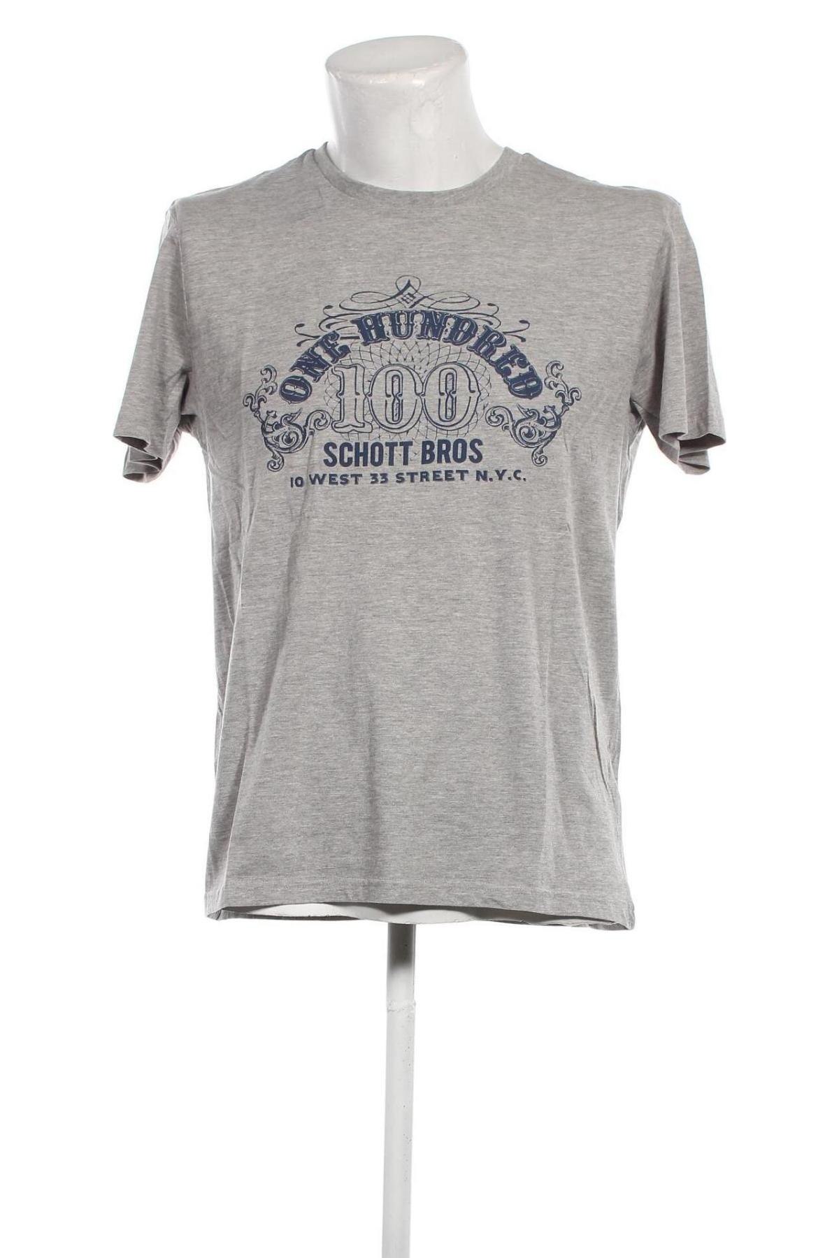 Herren T-Shirt Schott, Größe L, Farbe Grau, Preis € 35,05