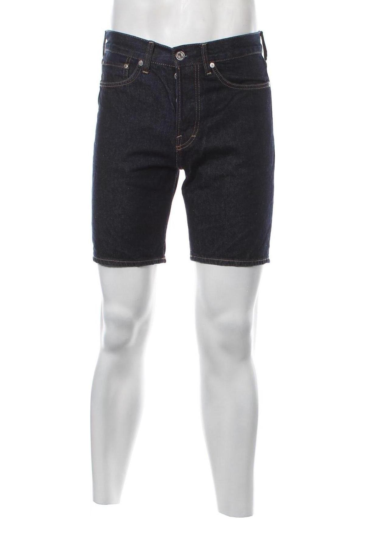 Мъжки къс панталон H&M, Размер M, Цвят Син, Цена 19,25 лв.