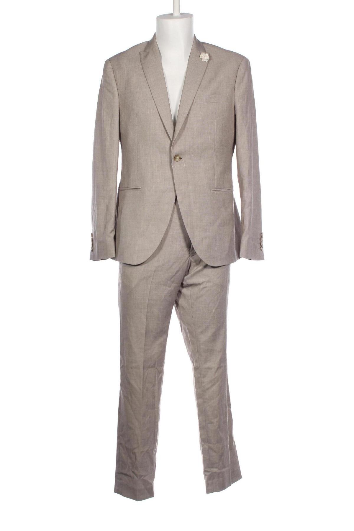 Мъжки костюм Isaac Dewhirst, Размер L, Цвят Бежов, Цена 94,50 лв.