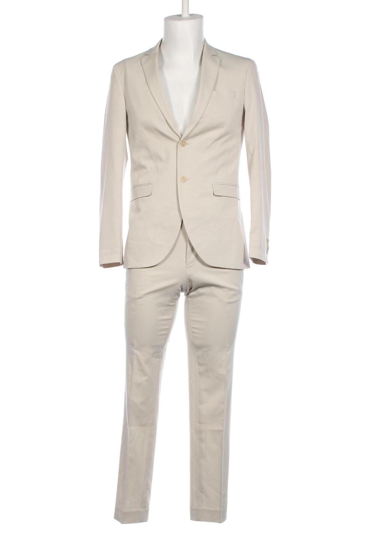 Ανδρικό κοστούμι Jack & Jones PREMIUM, Μέγεθος M, Χρώμα  Μπέζ, Τιμή 84,54 €
